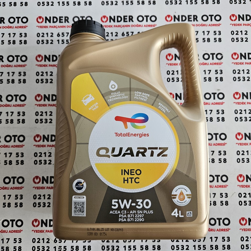 5W30 MOTOR YAĞI 4LT / TOTAL İNEO HTC