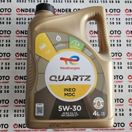 5W30 MOTOR YAĞI 4LT / TOTAL QUARTZ İNEO MDC