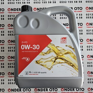 0W30 MOTOR YAĞI 4LT / FEBİ BİLSTEİN D-FO YÜKSEK PERFORMANSLI MOTOR YAĞI