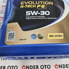 5W30 MOTOR YAĞI 5LT / EVOLUTİON R-TECH FE