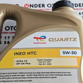 5W30 MOTOR YAĞI 4LT / TOTAL İNEO HTC