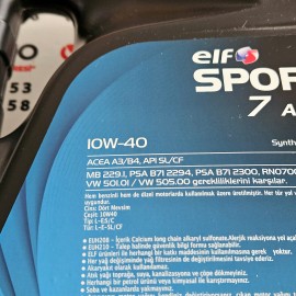 10W40 MOTOR YAĞI 4LT / ELF SPORTİ TXI